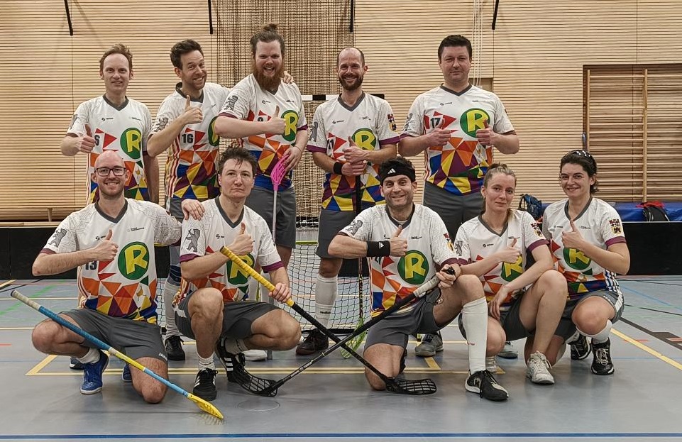 Teamfoto Floorballmannschaft Rapid Old-Stars Berlin